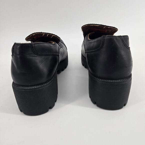 Vintage Harley Davidson Slip On Chunky Mule Size 6 Leather Y2K Biker Edgy Rock - Picture 7 of 13